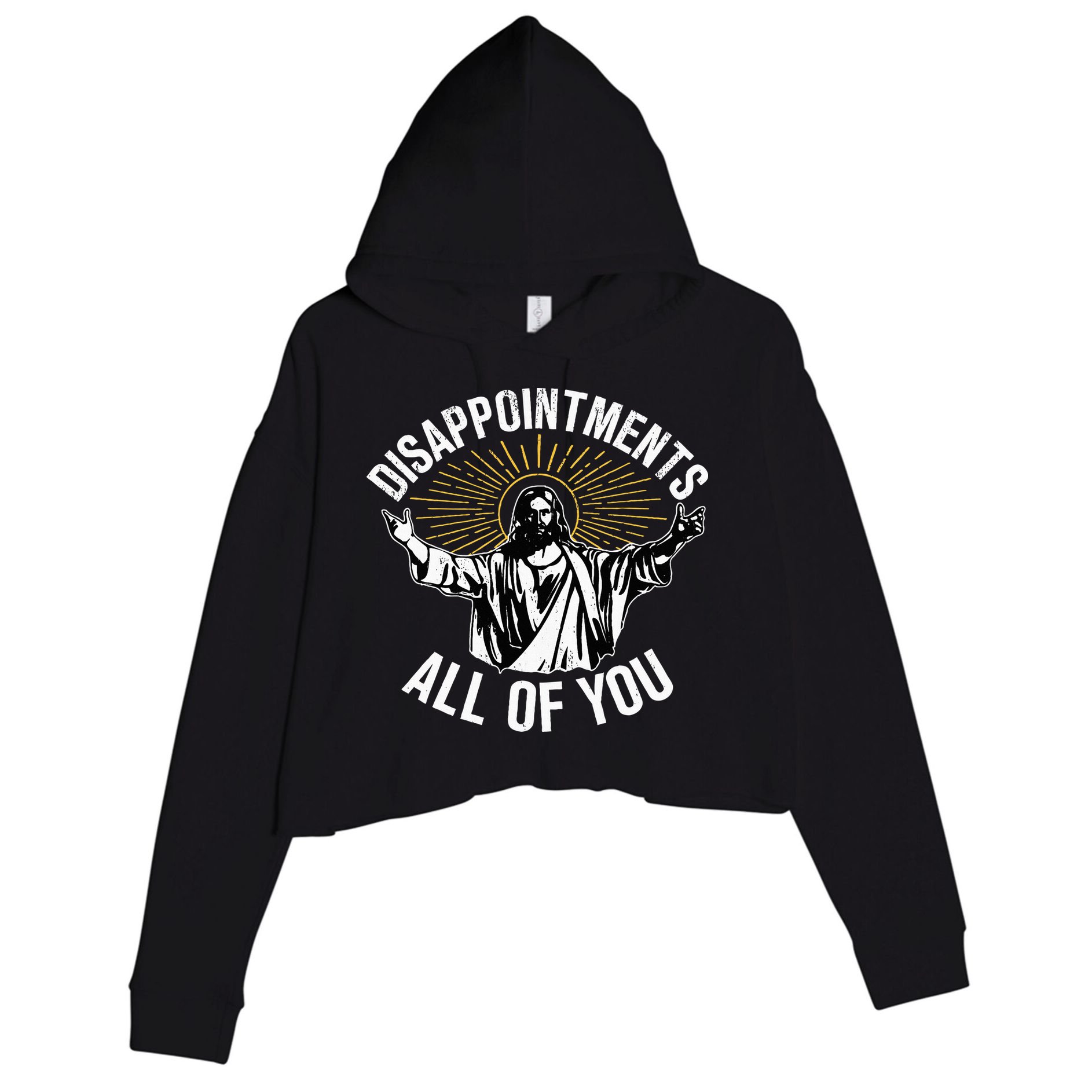 Disappointments All You Jesus Christian Religion Crop Fleece Hoodie