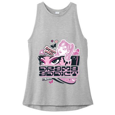 Drama Addict Y2K Diva Ladies PosiCharge Tri-Blend Wicking Tank
