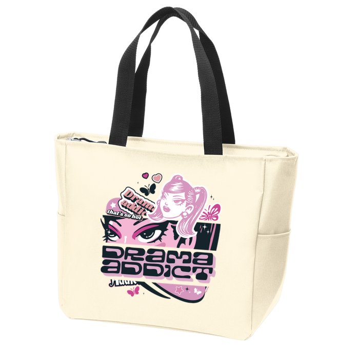 Drama Addict Y2K Diva Zip Tote Bag