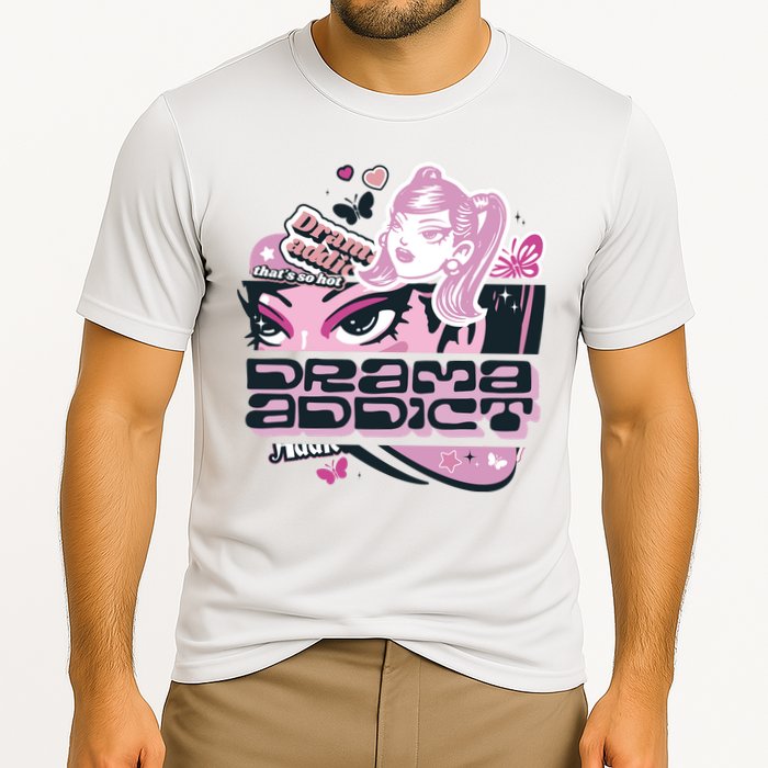 Drama Addict Y2K Diva Cooling Performance Crew T-Shirt