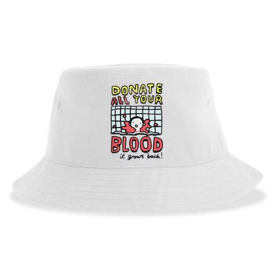 Donate All Your Blood It Grows Back  Sustainable Bucket Hat