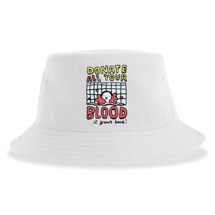 Donate All Your Blood It Grows Back  Sustainable Bucket Hat