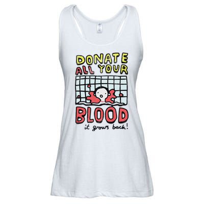 Donate All Your Blood It Grows Back  Ladies Essential Flowy Tank