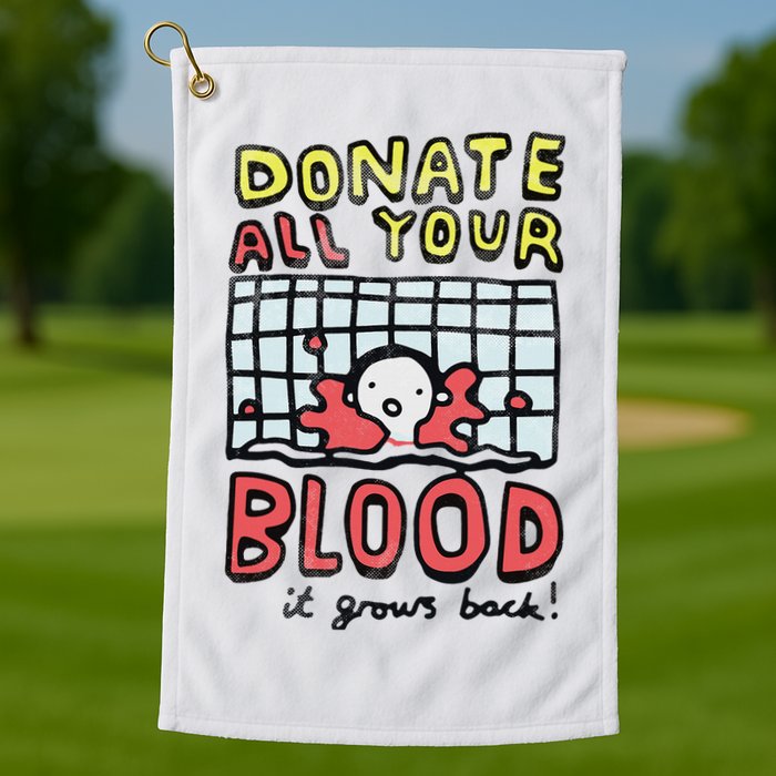 Donate All Your Blood It Grows Back  Golf Towel