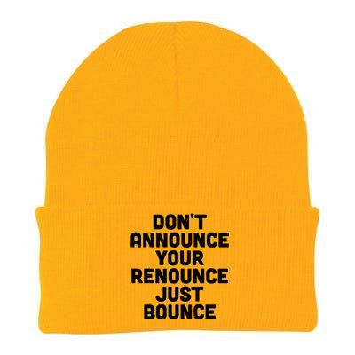 DonT Announce Your Renounce Just Bounce Knit Cap Winter Beanie