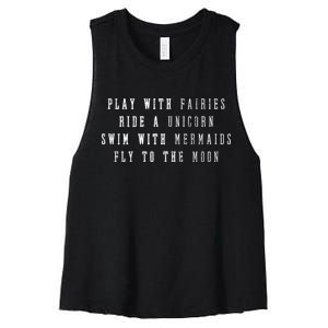 Daydreaming Fantasies Women's Racerback Cropped Tank