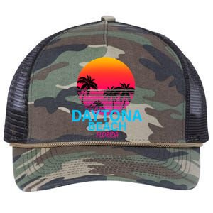 Daytona Beach Florida Retro Rope Trucker Hat Cap