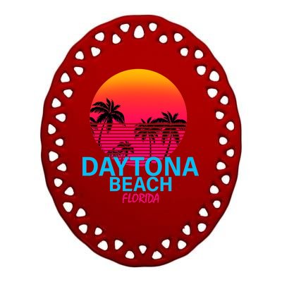 Daytona Beach Florida Ceramic Oval Ornament