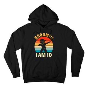 Dabbing Birthday 10 Years Old 10th Birthday Outfit Boy Hoodie