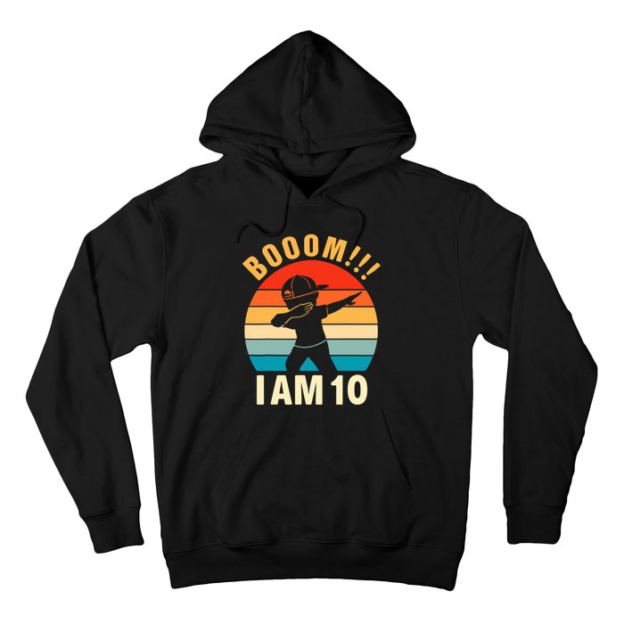 Dabbing Birthday 10 Years Old 10th Birthday Outfit Boy Hoodie