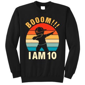 Dabbing Birthday 10 Years Old 10th Birthday Outfit Boy Sweatshirt