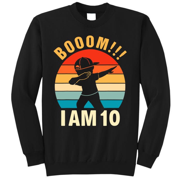 Dabbing Birthday 10 Years Old 10th Birthday Outfit Boy Sweatshirt