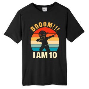 Dabbing Birthday 10 Years Old 10th Birthday Outfit Boy Tall Fusion ChromaSoft Performance T-Shirt