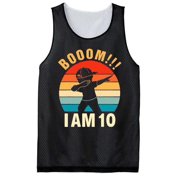 Dabbing Birthday 10 Years Old 10th Birthday Outfit Boy Mesh Reversible Basketball Jersey Tank