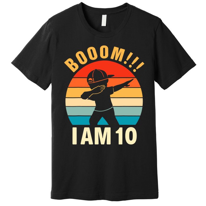 Dabbing Birthday 10 Years Old 10th Birthday Outfit Boy Premium T-Shirt