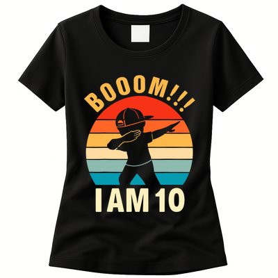 Dabbing Birthday 10 Years Old 10th Birthday Outfit Boy Womens T-Shirt