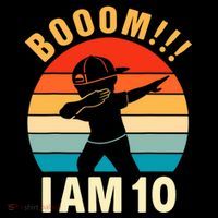 Dabbing Birthday 10 Years Old 10th Birthday Outfit Boy Women's V-Neck T-Shirt