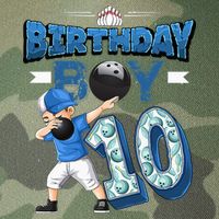 Dabbing Boy 10 Year Old Bowling Player 10th Birthday Party Legacy Tie Dye Trucker Hat