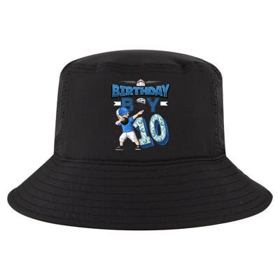 Dabbing Boy 10 Year Old Bowling Player 10th Birthday Party Cool Comfort Performance Bucket Hat