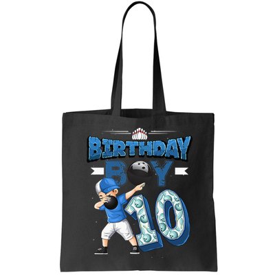 Dabbing Boy 10 Year Old Bowling Player 10th Birthday Party Bag