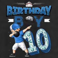 Dabbing Boy 10 Year Old Bowling Player 10th Birthday Party 25L Jumbo Tote