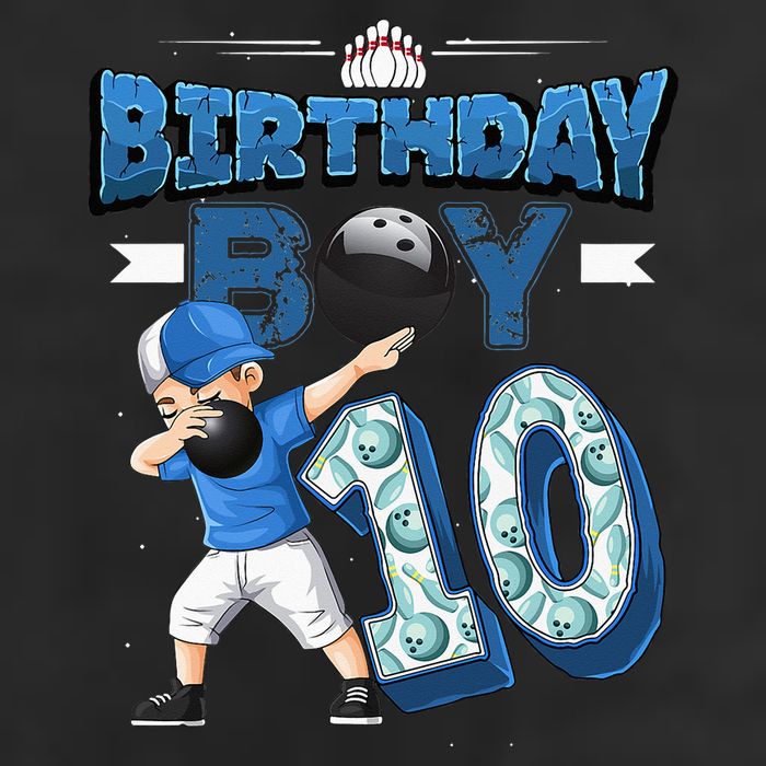 Dabbing Boy 10 Year Old Bowling Player 10th Birthday Party 25L Jumbo Tote