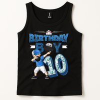 Dabbing Boy 10 Year Old Bowling Player 10th Birthday Party Tank Top