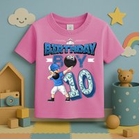 Dabbing Boy 10 Year Old Bowling Player 10th Birthday Party Toddler T-Shirt