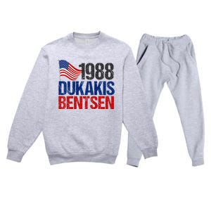 Dukakis Bentsen 1988 Retro Democrat Premium Crewneck Sweatsuit Set