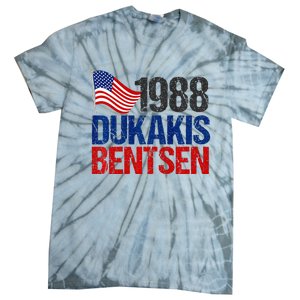 Dukakis Bentsen 1988 Retro Democrat Tie-Dye T-Shirt