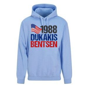 Dukakis Bentsen 1988 Retro Democrat Unisex Surf Hoodie