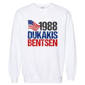 Dukakis Bentsen 1988 Retro Democrat Garment-Dyed Sweatshirt