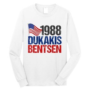 Dukakis Bentsen 1988 Retro Democrat Long Sleeve Shirt