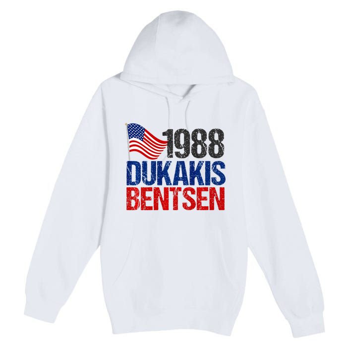 Dukakis Bentsen 1988 Retro Democrat Premium Pullover Hoodie