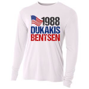 Dukakis Bentsen 1988 Retro Democrat Cooling Performance Long Sleeve Crew