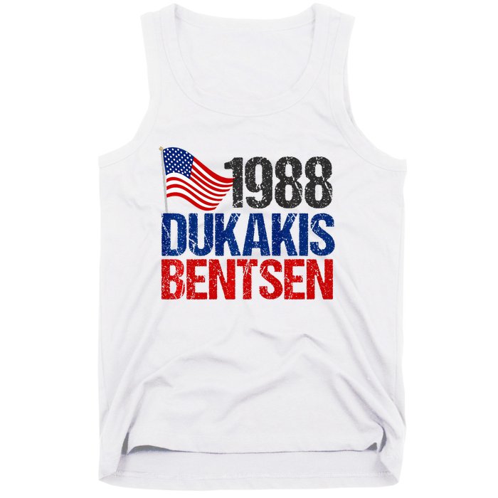 Dukakis Bentsen 1988 Retro Democrat Tank Top