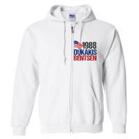 Dukakis Bentsen 1988 Retro Democrat Full Zip Hoodie