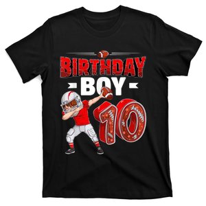 dabbing boy 10 year old American football 10th birthday T-Shirt