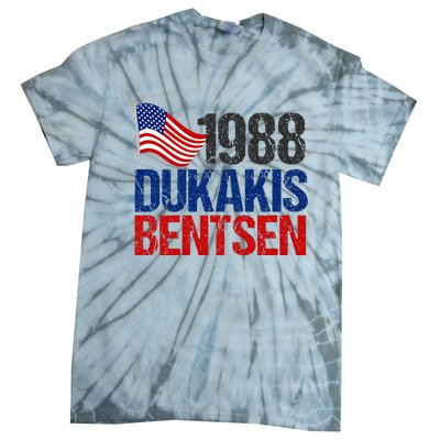 Dukakis Bentsen 1988 Retro Democrat Election Tie-Dye T-Shirt