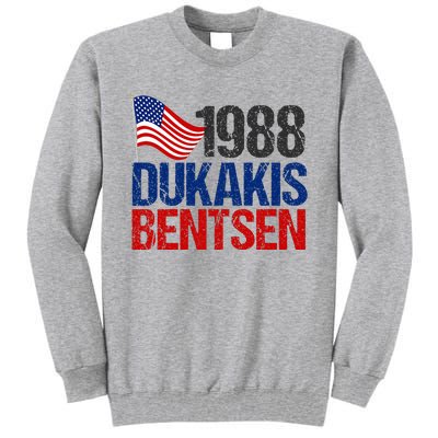 Dukakis Bentsen 1988 Retro Democrat Election Tall Sweatshirt