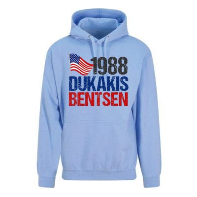 Dukakis Bentsen 1988 Retro Democrat Election Unisex Surf Hoodie