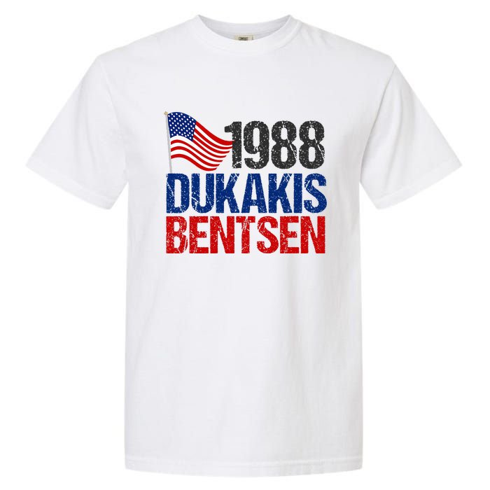 Dukakis Bentsen 1988 Retro Democrat Election Garment-Dyed Heavyweight T-Shirt