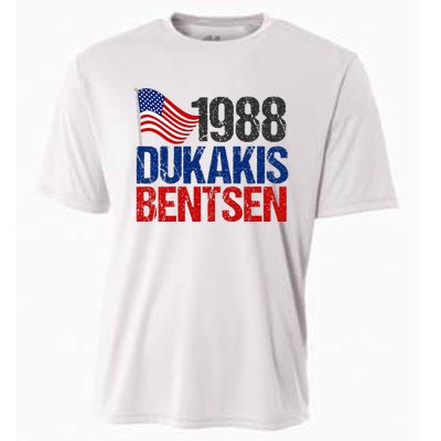 Dukakis Bentsen 1988 Retro Democrat Election Cooling Performance Crew T-Shirt