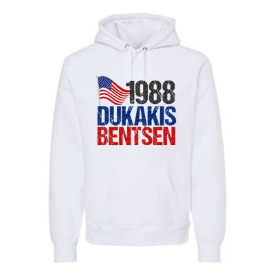 Dukakis Bentsen 1988 Retro Democrat Election Premium Hoodie