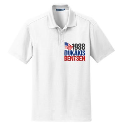 Dukakis Bentsen 1988 Retro Democrat Election Dry Zone Grid Polo