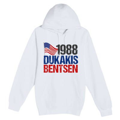 Dukakis Bentsen 1988 Retro Democrat Election Premium Pullover Hoodie