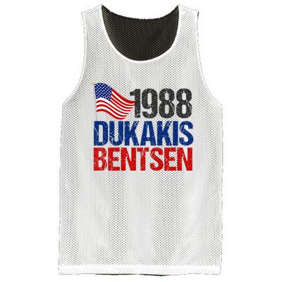 Dukakis Bentsen 1988 Retro Democrat Election Mesh Reversible Basketball Jersey Tank