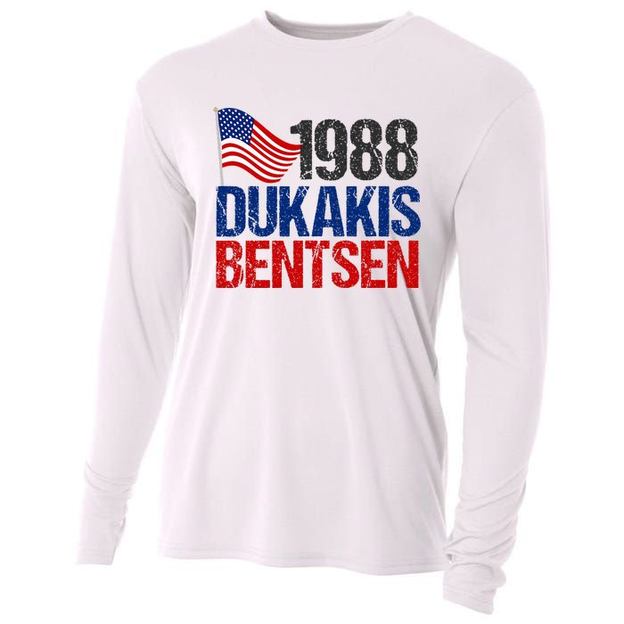 Dukakis Bentsen 1988 Retro Democrat Election Cooling Performance Long Sleeve Crew