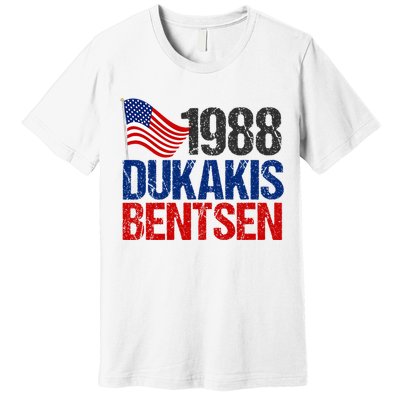 Dukakis Bentsen 1988 Retro Democrat Election Premium T-Shirt