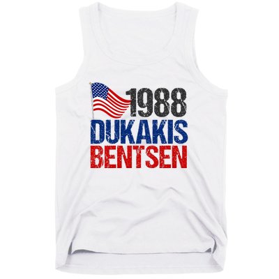 Dukakis Bentsen 1988 Retro Democrat Election Tank Top